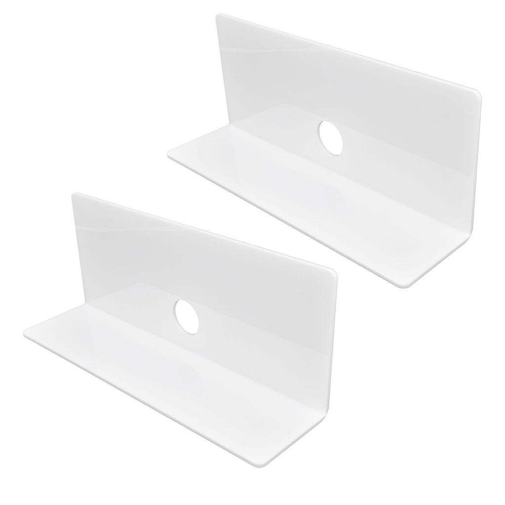 2Pcs Display Shelf Acrylic Perforation Free High Strength Wall Mount Shelf for Speaker Clock