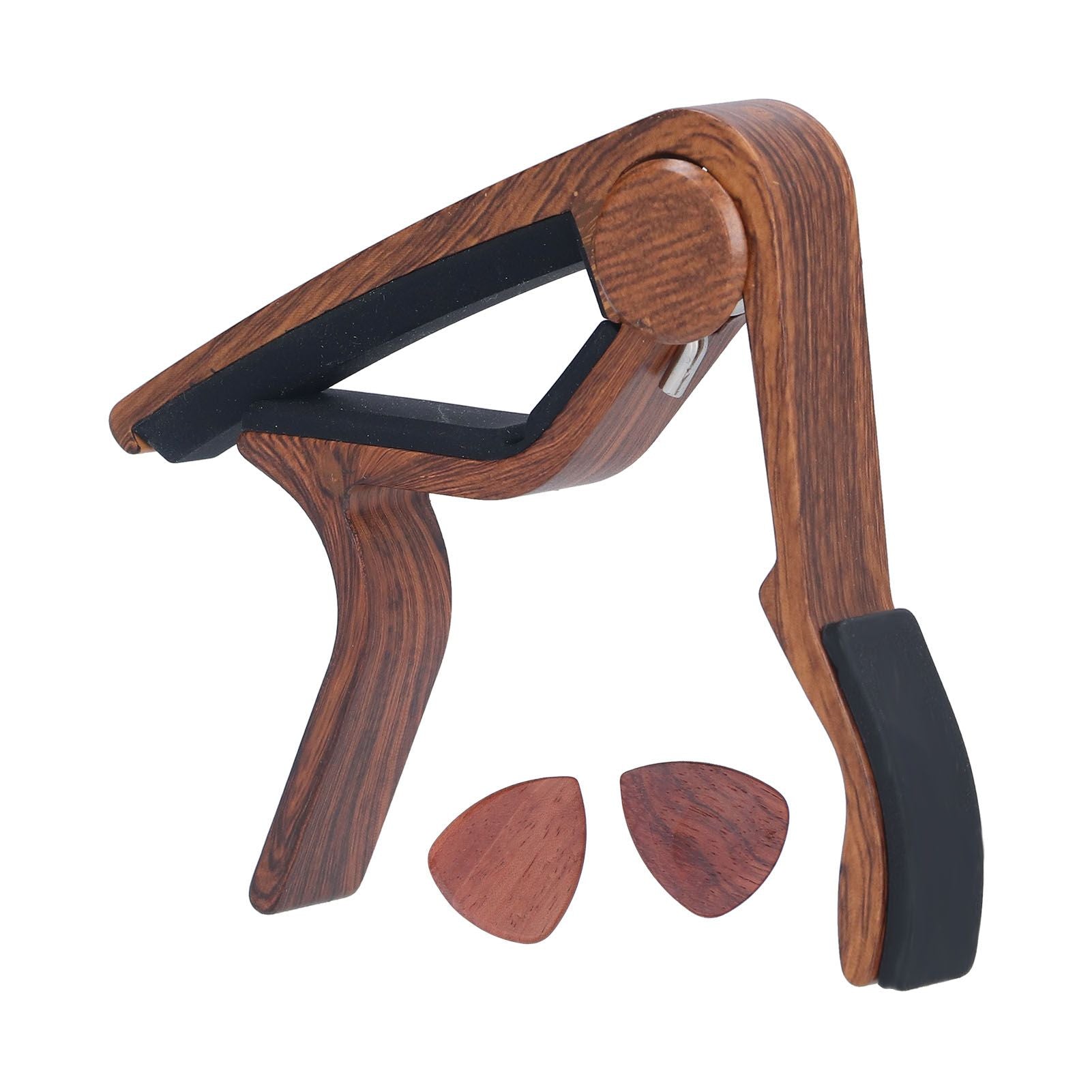 Guitar Capo Small Portable Noiseless Silicone Pad Spring Loaded Capo for Acoustic Guitar