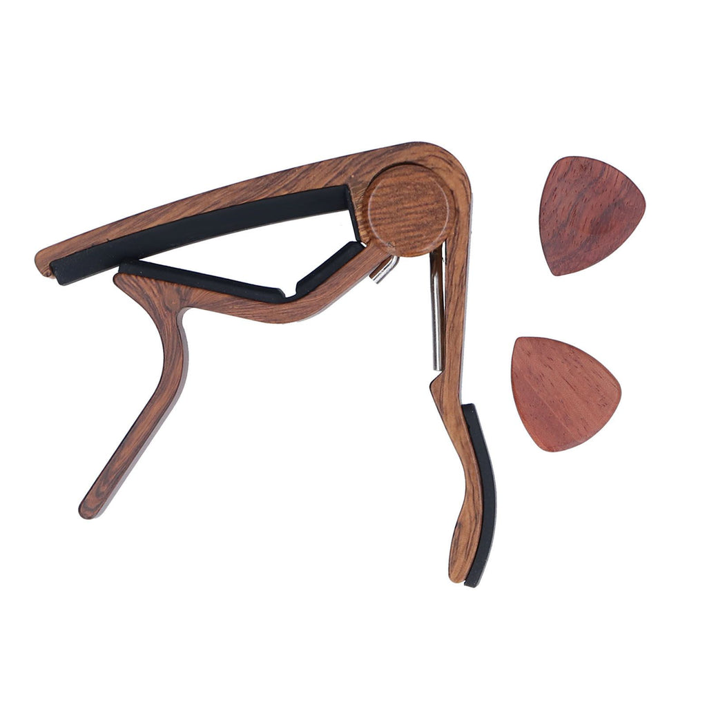 Guitar Capo Small Portable Noiseless Silicone Pad Spring Loaded Capo for Acoustic Guitar