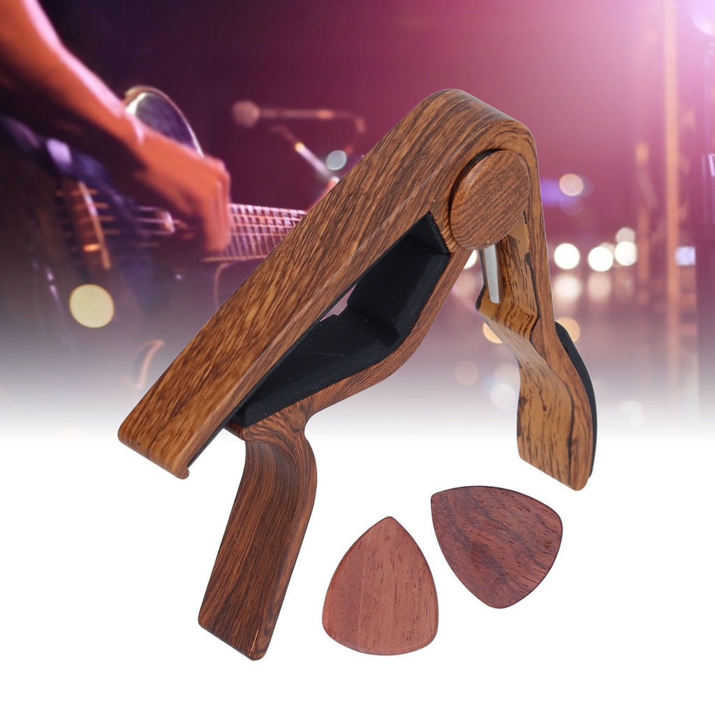 Guitar Capo Small Portable Noiseless Silicone Pad Spring Loaded Capo for Acoustic Guitar