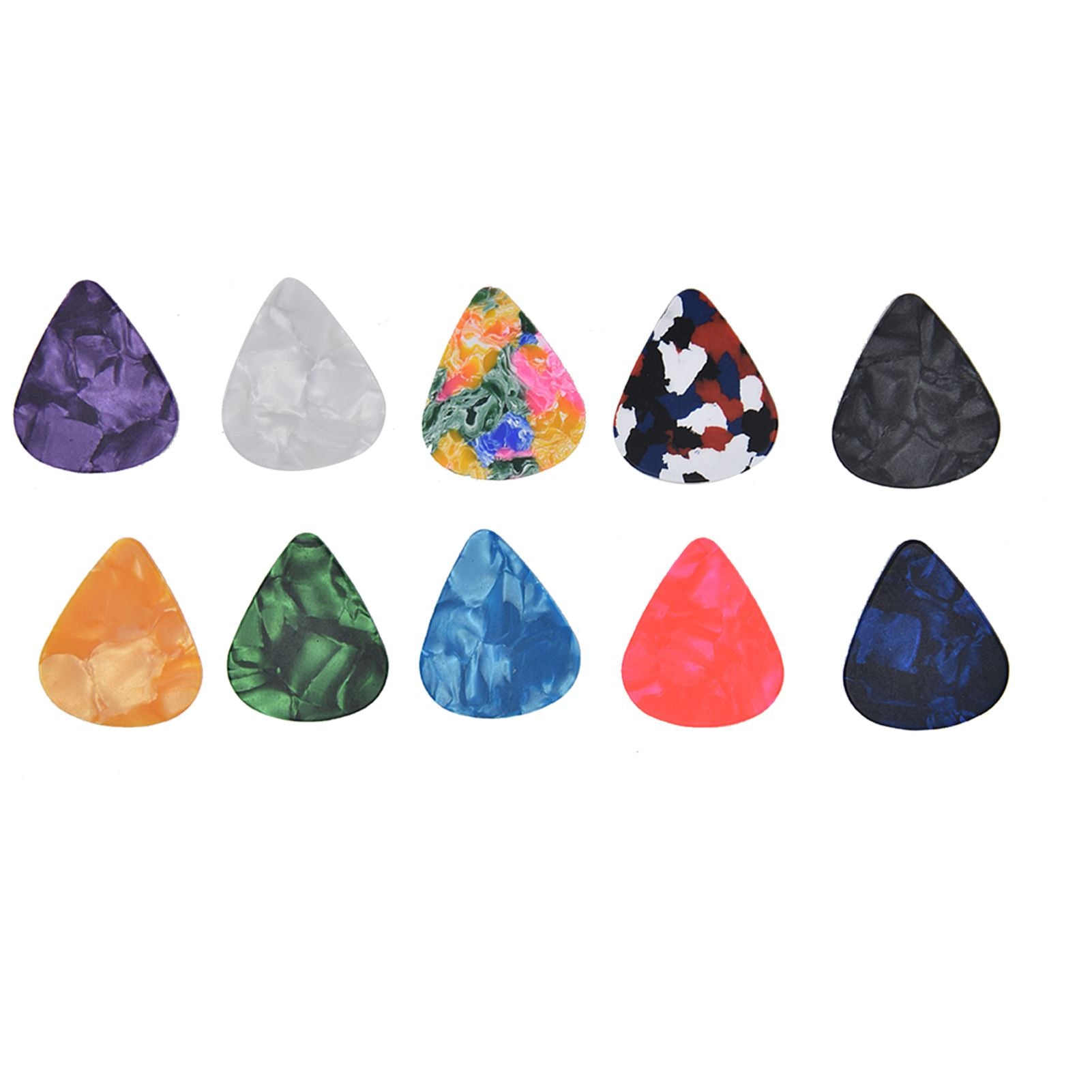 10Pcs Guitar Picks Boost Bass Portable Colorful Retro Cosmic Star Sky Pattern Guitar Pick for Bass Banjo Ukulele0.96mm Black Box