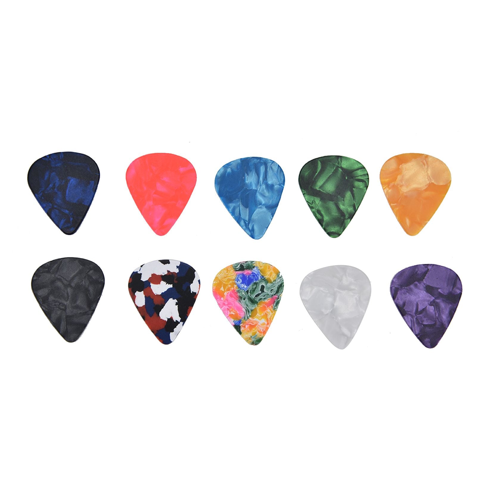 10Pcs Guitar Picks Boost Bass Portable Colorful Retro Cosmic Star Sky Pattern Guitar Pick for Bass Banjo Ukulele0.96mm Silver Box