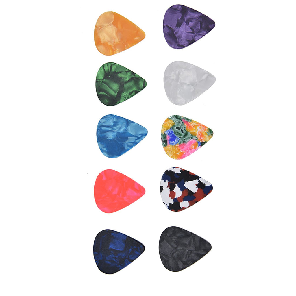10Pcs Guitar Picks Boost Bass Portable Colorful Retro Cosmic Star Sky Pattern Guitar Pick for Bass Banjo Ukulele0.96mm Silver Box