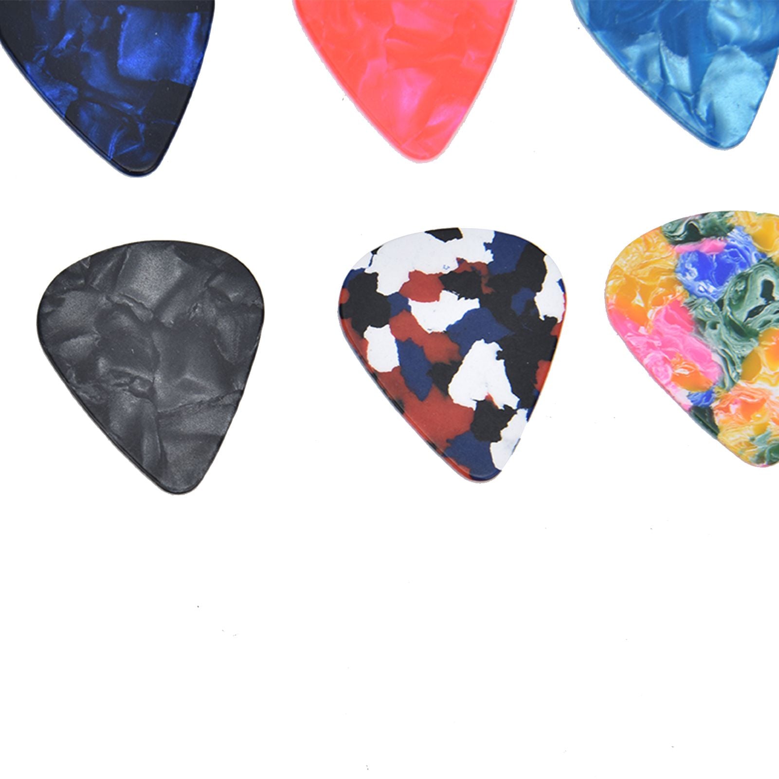 10Pcs Guitar Picks Boost Bass Portable Colorful Retro Cosmic Star Sky Pattern Guitar Pick for Bass Banjo Ukulele0.96mm Silver Box