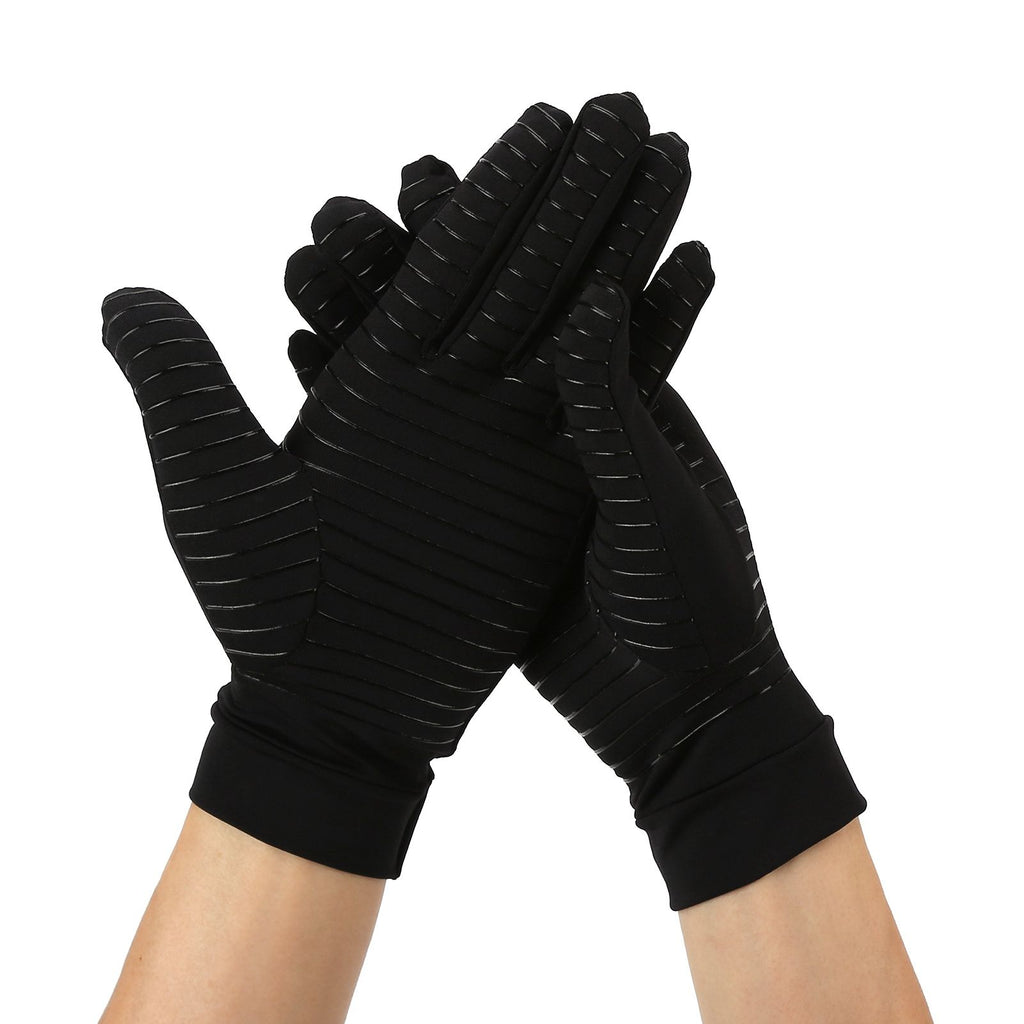 Arthritis Gloves Full Finger Copper Fiber Comfortable Soft Breathable Odorless Compression Gloves for Gaming CookingL