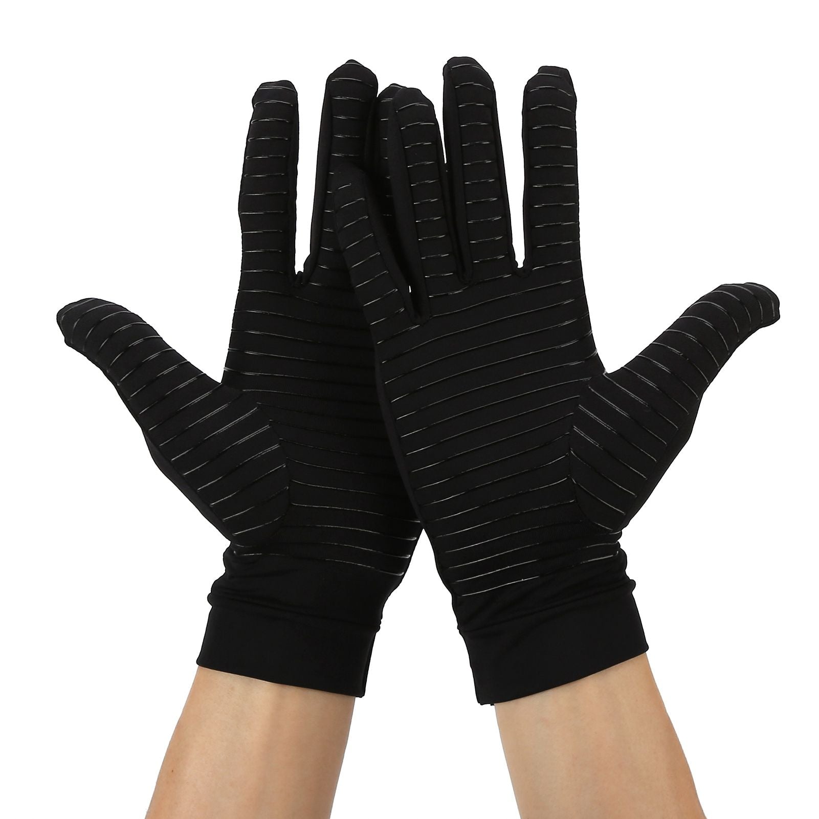 Arthritis Gloves Full Finger Copper Fiber Comfortable Soft Breathable Odorless Compression Gloves for Gaming CookingL