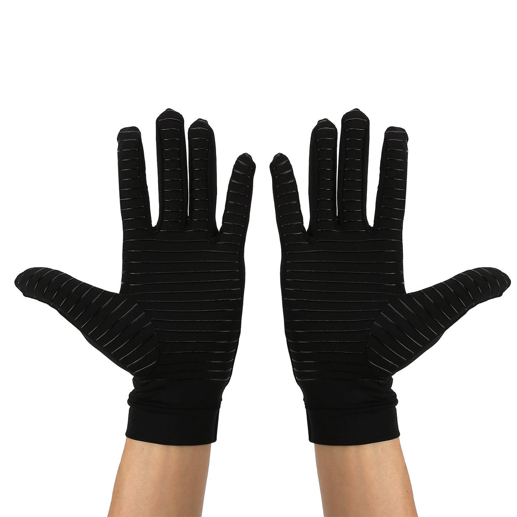 Arthritis Gloves Full Finger Copper Fiber Comfortable Soft Breathable Odorless Compression Gloves for Gaming CookingL