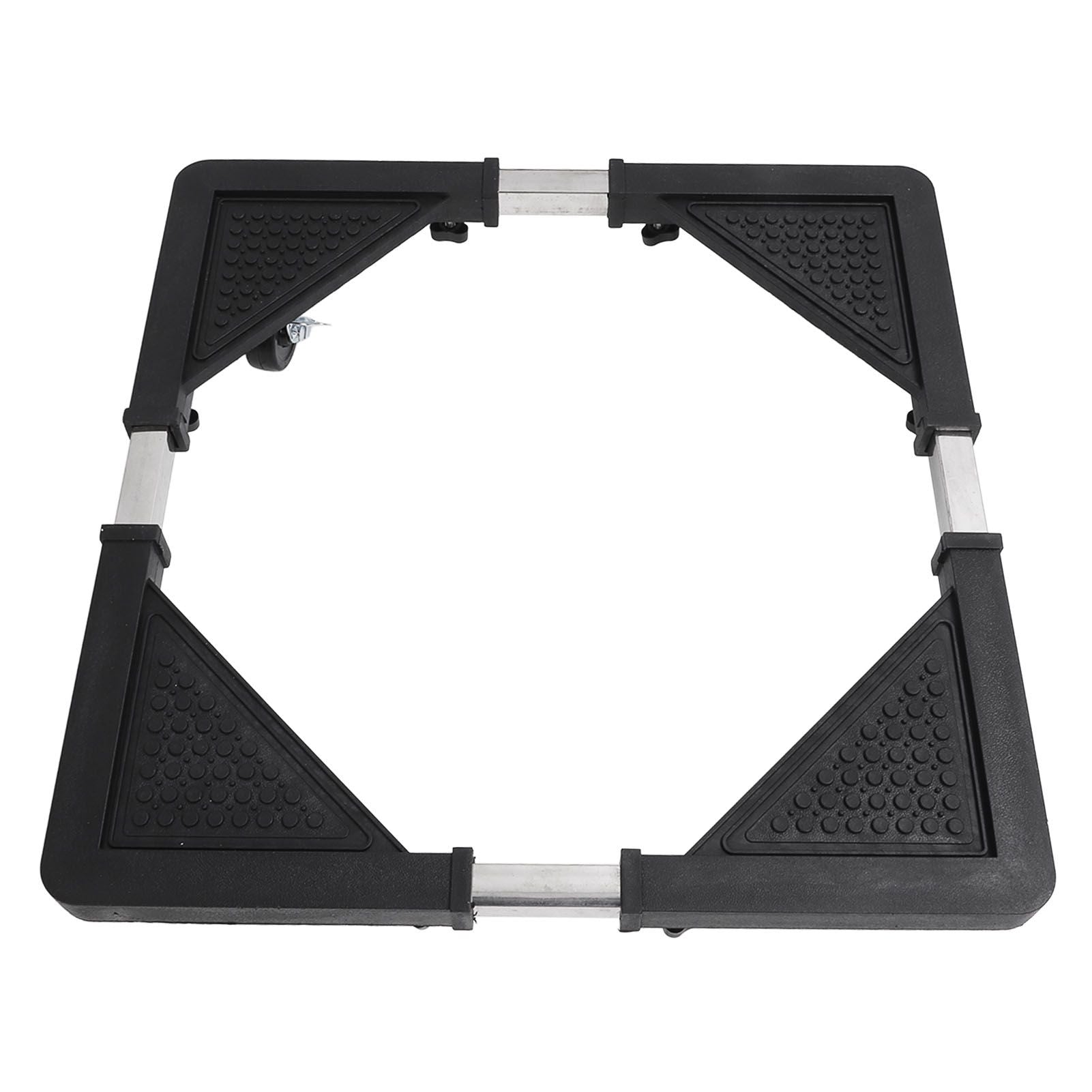 Adjustable Refrigerator Stand with 4 Locking Wheels Reduce Noise Furniture Dolly Mobile Roller for Dryer Washing Machine