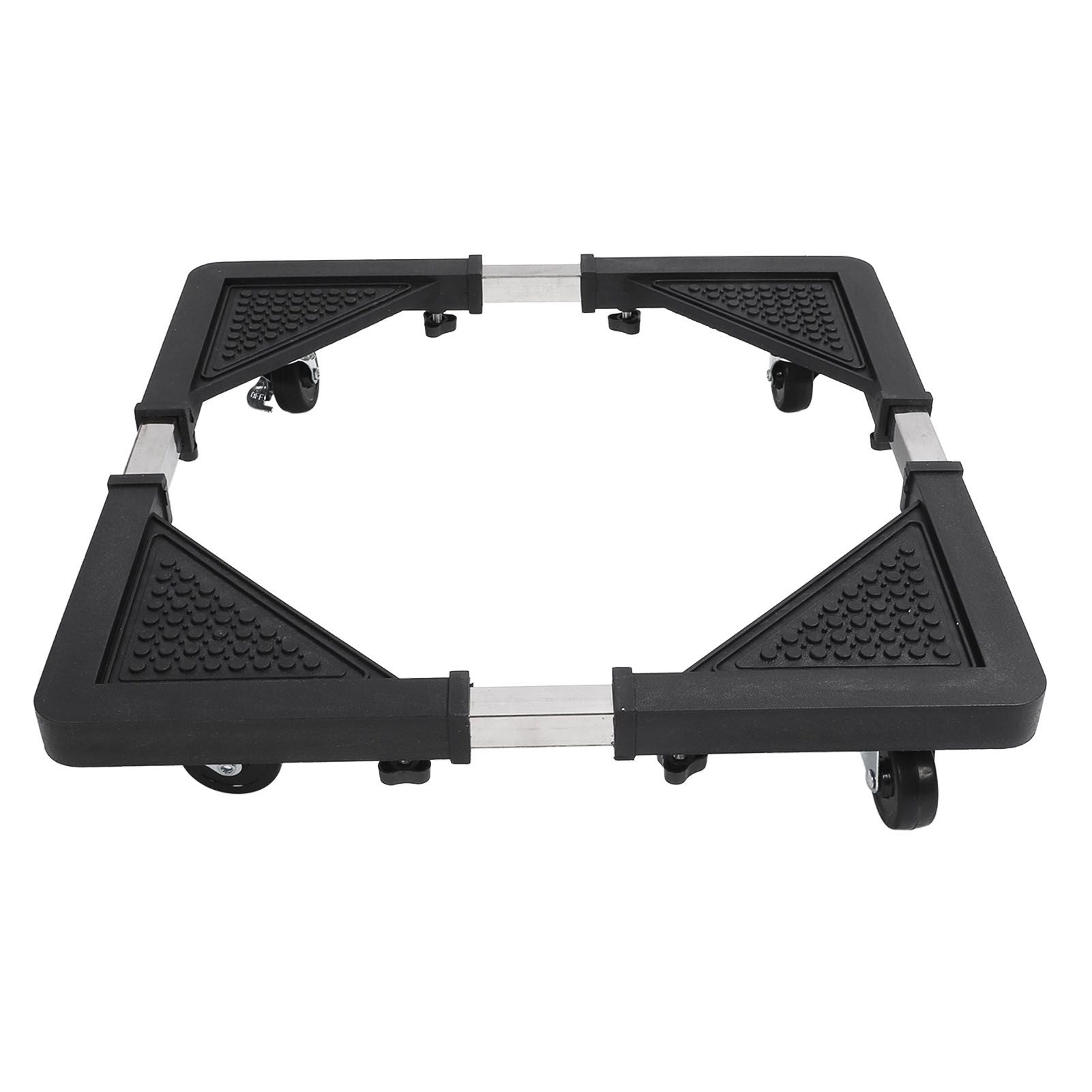 Adjustable Refrigerator Stand with 4 Locking Wheels Reduce Noise Furniture Dolly Mobile Roller for Dryer Washing Machine