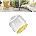 Toy Storage Stool Multipurpose Innovative Round Shape Transparent Storage Stool for Home Living Room Entryway Yellow
