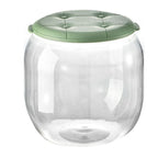 Toy Storage Stool Multipurpose Innovative Round Shape Transparent Storage Stool for Home Living Room Entryway Green