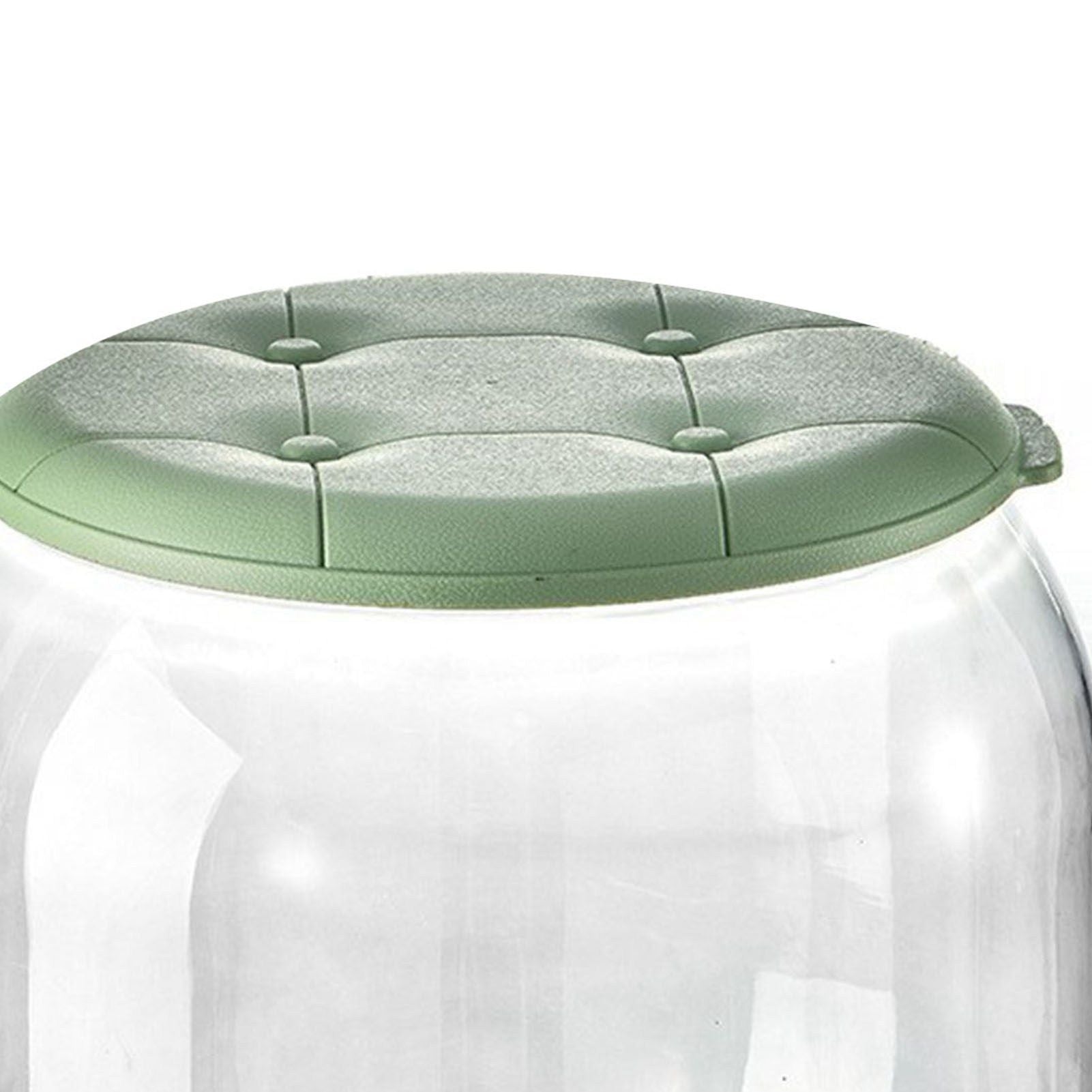 Toy Storage Stool Multipurpose Innovative Round Shape Transparent Storage Stool for Home Living Room Entryway Green