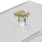 2Pcs Cotton Swab Holder Clear Durable Plastic Safe Widely Used Cotton Ball Organizer for Office Family Tabletop