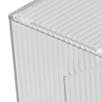 2Pcs Cotton Swab Holder Clear Durable Plastic Safe Widely Used Cotton Ball Organizer for Office Family Tabletop