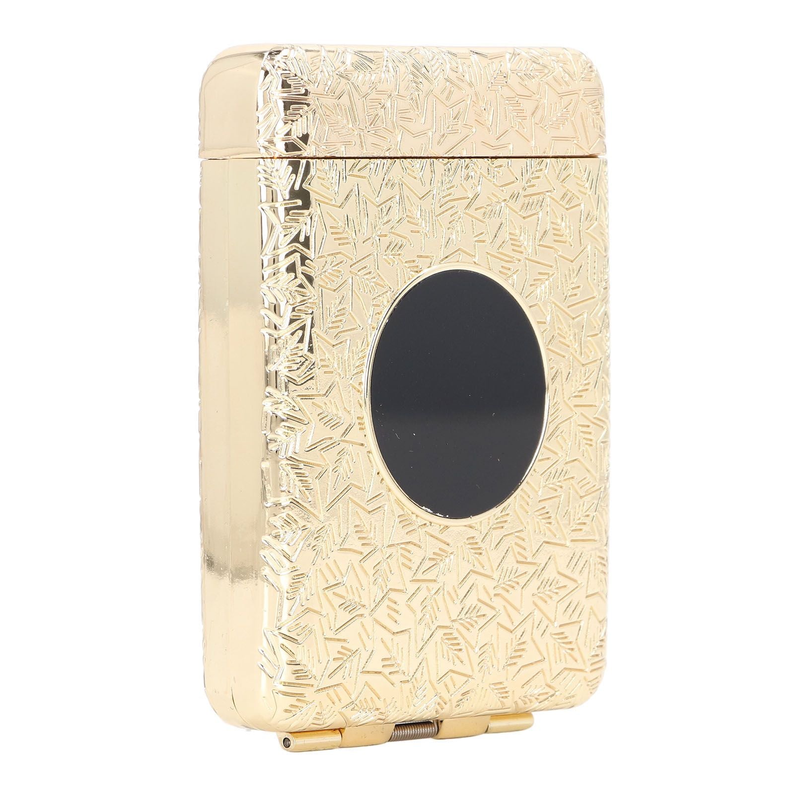 Retro Metal Cigarette Case Box 16 Capacity 3 Open Cigarette Case for Women Men Vintage Relief Pattern Gold