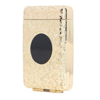 Retro Metal Cigarette Case Box 16 Capacity 3 Open Cigarette Case for Women Men Vintage Relief Pattern Gold