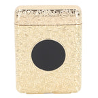 Retro Metal Cigarette Case Box 16 Capacity 3 Open Cigarette Case for Women Men Vintage Relief Pattern Gold
