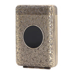 Retro Metal Cigarette Case Box 16 Capacity 3 Open Cigarette Case for Women Men Vintage Relief Pattern Bronze