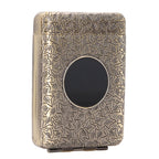 Retro Metal Cigarette Case Box 16 Capacity 3 Open Cigarette Case for Women Men Vintage Relief Pattern Bronze