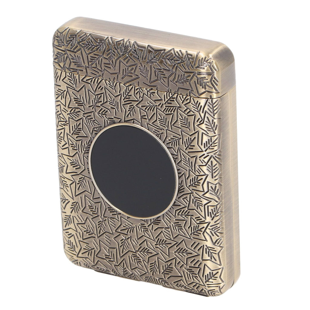 Retro Metal Cigarette Case Box 16 Capacity 3 Open Cigarette Case for Women Men Vintage Relief Pattern Bronze