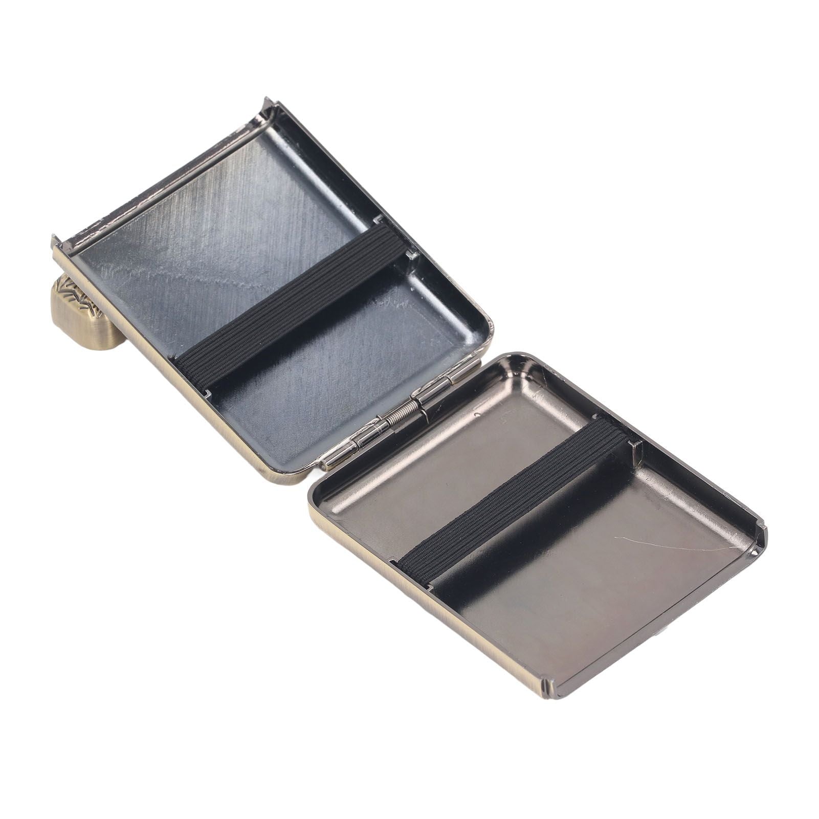 Retro Metal Cigarette Case Box 16 Capacity 3 Open Cigarette Case for Women Men Vintage Relief Pattern Bronze