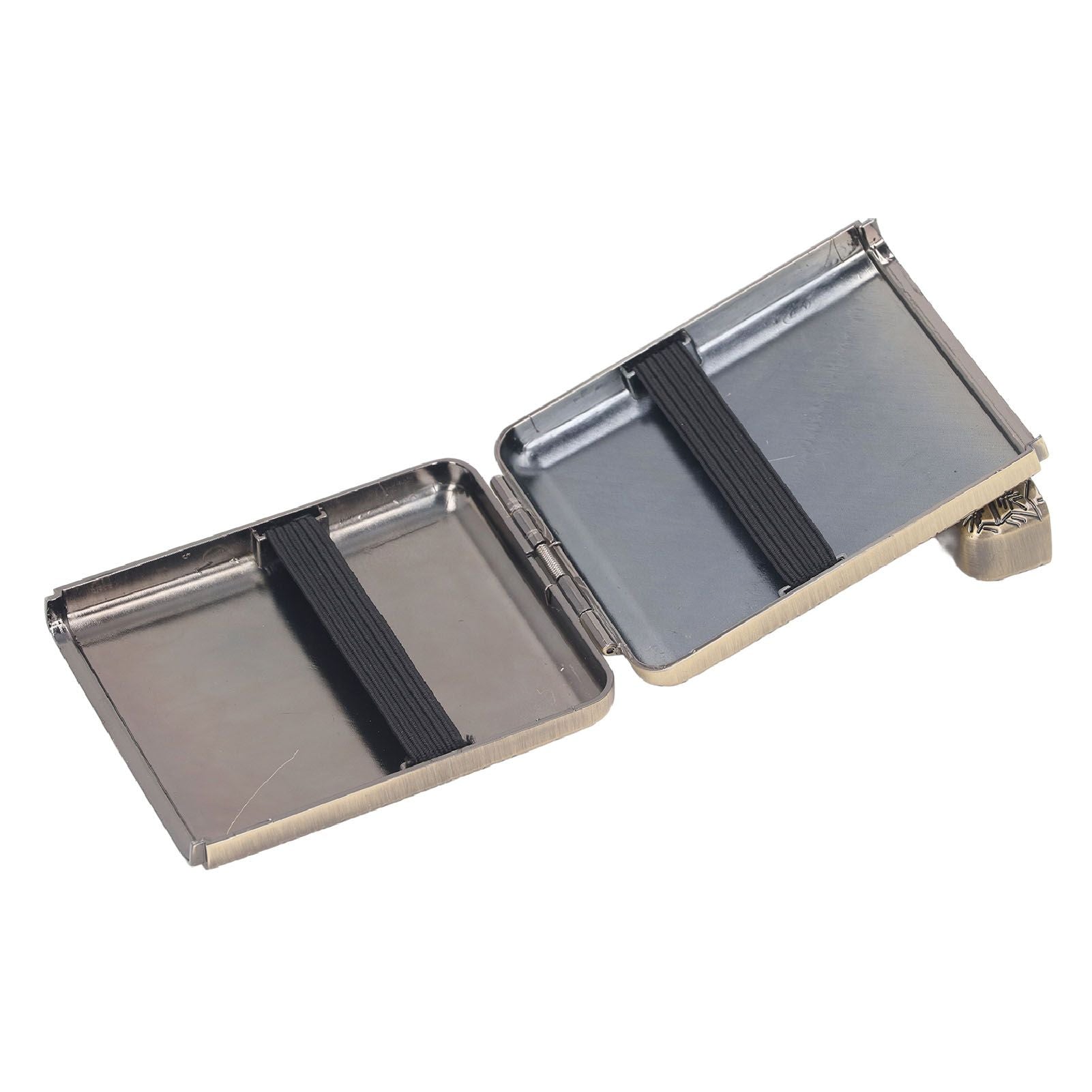 Retro Metal Cigarette Case Box 16 Capacity 3 Open Cigarette Case for Women Men Vintage Relief Pattern Bronze