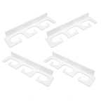 4Pcs Fishing Rod Holder Rugged Space Saving Stylish Holding 6 Rods Wall Mounted Fishing Pole Rack for Indoor Outdoor White