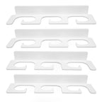 4Pcs Fishing Rod Holder Rugged Space Saving Stylish Holding 6 Rods Wall Mounted Fishing Pole Rack for Indoor Outdoor White