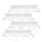 4Pcs Fishing Rod Holder Rugged Space Saving Stylish Holding 6 Rods Wall Mounted Fishing Pole Rack for Indoor Outdoor White