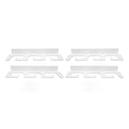 4Pcs Fishing Rod Holder Rugged Space Saving Stylish Holding 6 Rods Wall Mounted Fishing Pole Rack for Indoor Outdoor White