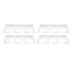 4Pcs Fishing Rod Holder Rugged Space Saving Stylish Holding 6 Rods Wall Mounted Fishing Pole Rack for Indoor Outdoor White