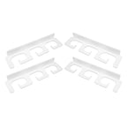 4Pcs Fishing Rod Holder Rugged Space Saving Stylish Holding 6 Rods Wall Mounted Fishing Pole Rack for Indoor Outdoor White