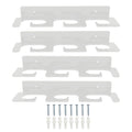 4Pcs Fishing Rod Holder Rugged Space Saving Stylish Holding 6 Rods Wall Mounted Fishing Pole Rack for Indoor Outdoor Transparent