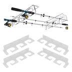 4Pcs Fishing Rod Holder Rugged Space Saving Stylish Holding 6 Rods Wall Mounted Fishing Pole Rack for Indoor Outdoor Transparent
