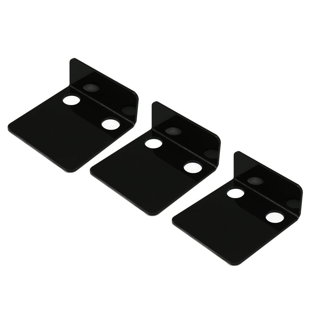 3 PCS Small Security Cameras Wall Shelf with 6 Cable Clips 10PCS Tapes Acrylic Waterproof Drill Free Adhesive Floating Shelf for Speakers Black