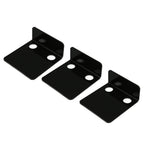 3 PCS Small Security Cameras Wall Shelf with 6 Cable Clips 10PCS Tapes Acrylic Waterproof Drill Free Adhesive Floating Shelf for Speakers Black