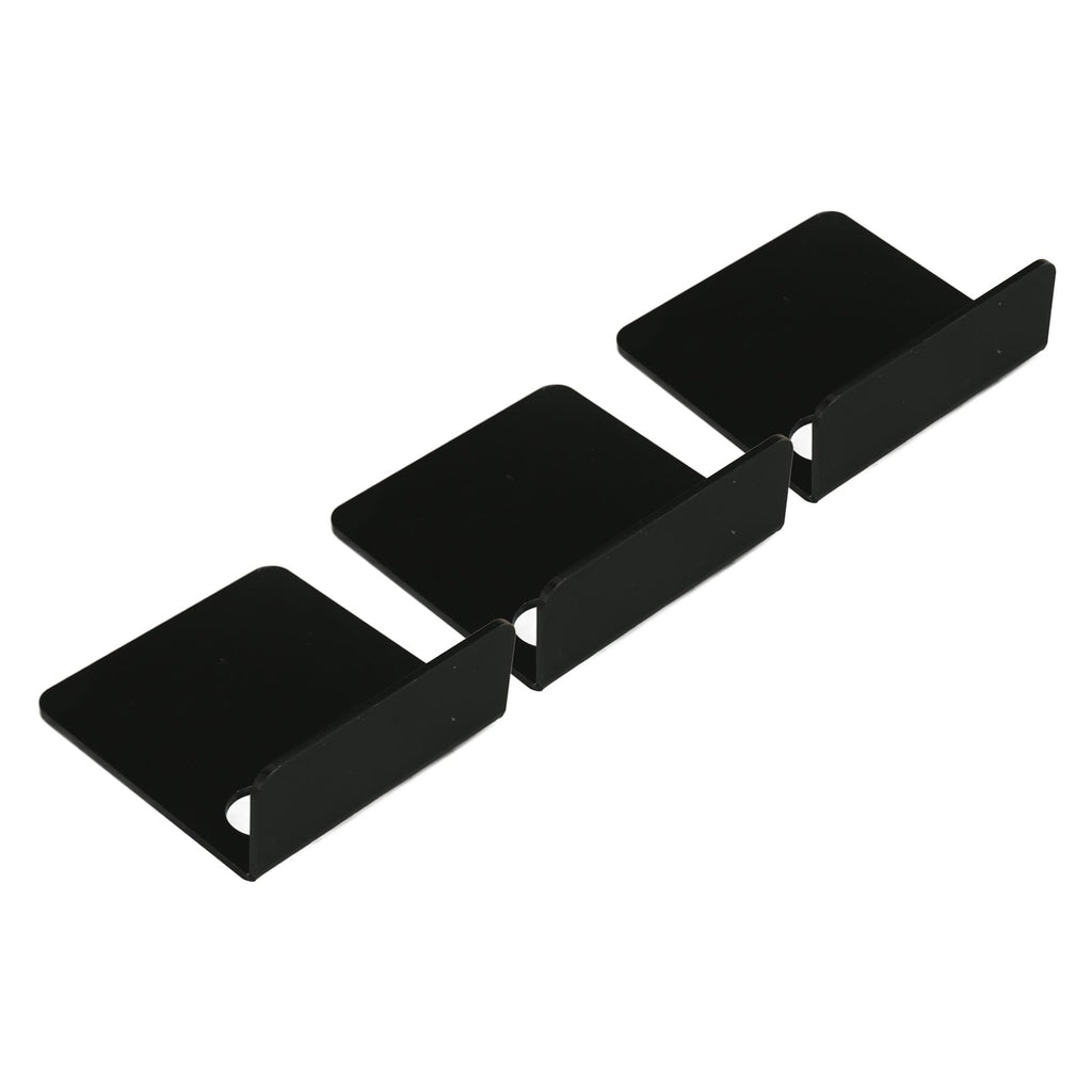 3 PCS Small Security Cameras Wall Shelf with 6 Cable Clips 10PCS Tapes Acrylic Waterproof Drill Free Adhesive Floating Shelf for Speakers Black