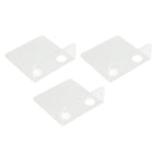 3 PCS Small Security Cameras Wall Shelf with 6 Cable Clips 10PCS Tapes Acrylic Waterproof Drill Free Adhesive Floating Shelf for Speakers Transparent