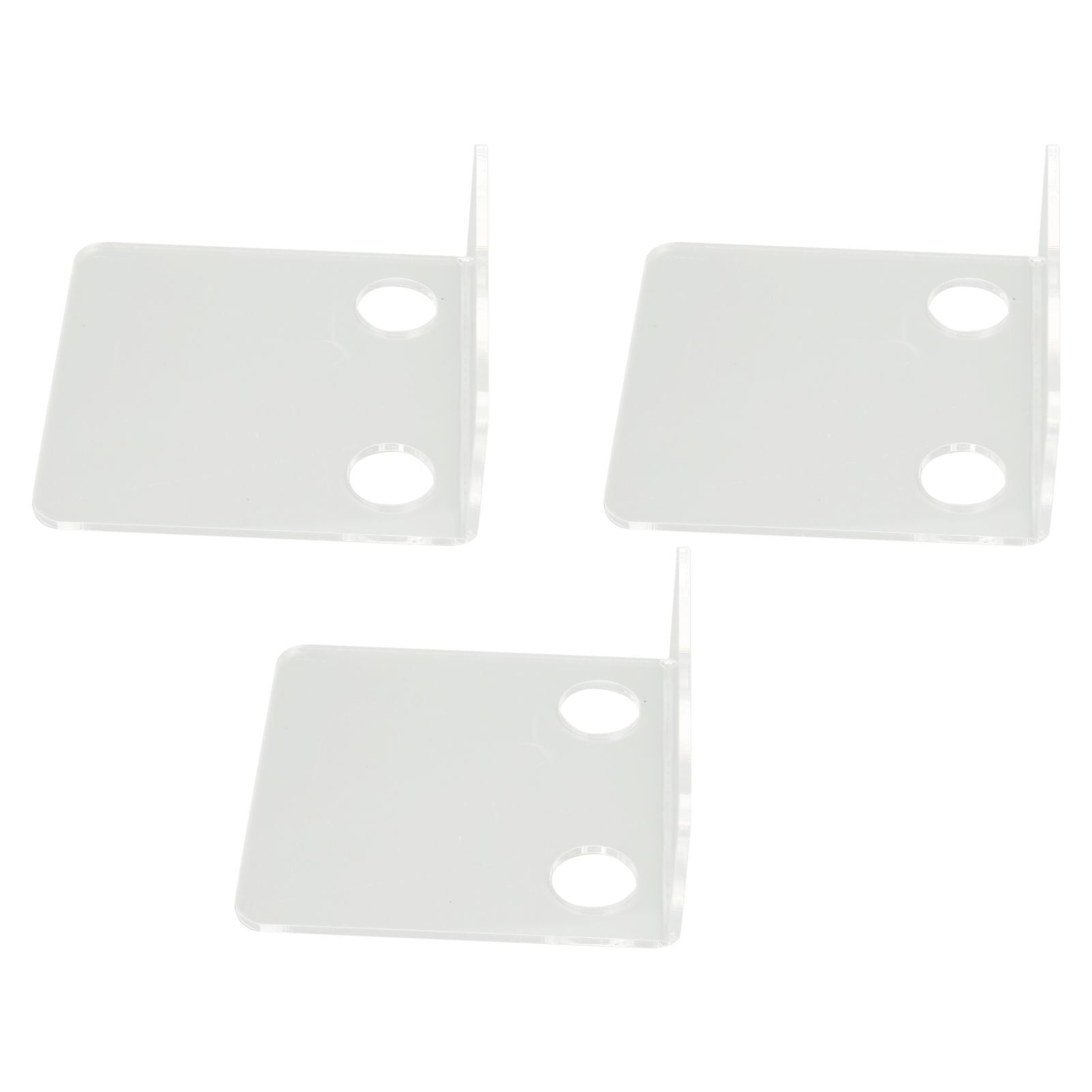 3 PCS Small Security Cameras Wall Shelf with 6 Cable Clips 10PCS Tapes Acrylic Waterproof Drill Free Adhesive Floating Shelf for Speakers Transparent