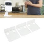 3 PCS Small Security Cameras Wall Shelf with 6 Cable Clips 10PCS Tapes Acrylic Waterproof Drill Free Adhesive Floating Shelf for Speakers Transparent