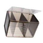 Cup Storage Rack Dustproof Stackable Plastic Clear Cup Organizer Box for Cabinet Desktop Large Black