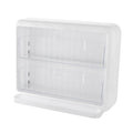 Wall Mounted Coffee Capsule Holder Clear Acrylic Compact Tea Bag Storage Rack for Office S One Layer Without Grid + One Layer with Three Compartments