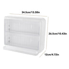 Wall Mounted Coffee Capsule Holder Clear Acrylic Compact Tea Bag Storage Rack for Office S One Layer Without Grid + One Layer with Three Compartments