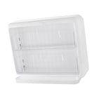 Wall Mounted Coffee Capsule Holder Clear Acrylic Compact Tea Bag Storage Rack for Office S One Layer Without Grid + One Layer with Three Compartments