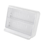Wall Mounted Coffee Capsule Holder Clear Acrylic Compact Tea Bag Storage Rack for Office S One Layer Without Grid + One Layer with Three Compartments