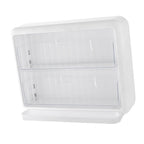 Wall Mounted Coffee Capsule Holder Clear Acrylic Compact Tea Bag Storage Rack for Office S One Layer Without Grid + One Layer with Three Compartments