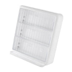 Wall Mounted Coffee Capsule Holder Clear Acrylic Compact Tea Bag Storage Rack for Office L Two Layer Without Grids + One Layer with Three Compartments