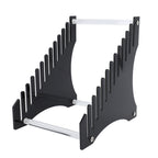 Record Storage Holder 12 Slots Acrylic Vinyl Record Organizer Easy Assembly Access Record Stand for Music Collection Album Black