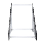 Record Storage Holder 12 Slots Acrylic Vinyl Record Organizer Easy Assembly Access Record Stand for Music Collection Album Black