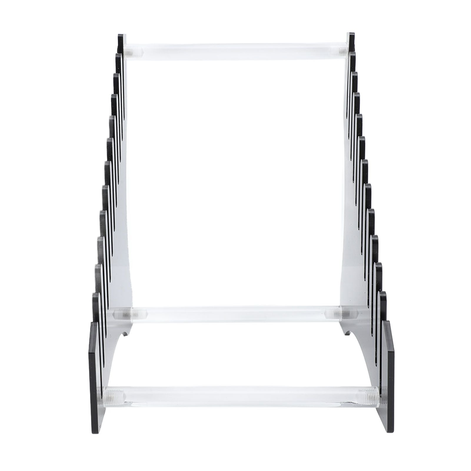 Record Storage Holder 12 Slots Acrylic Vinyl Record Organizer Easy Assembly Access Record Stand for Music Collection Album Black